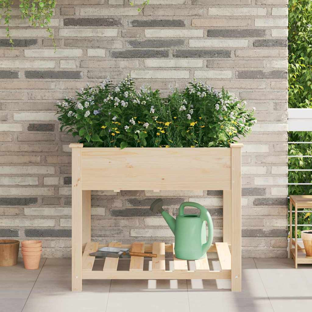 vidaXL Garten-Pflanzgefäß Beige 90 x 90 x 76,5 cm