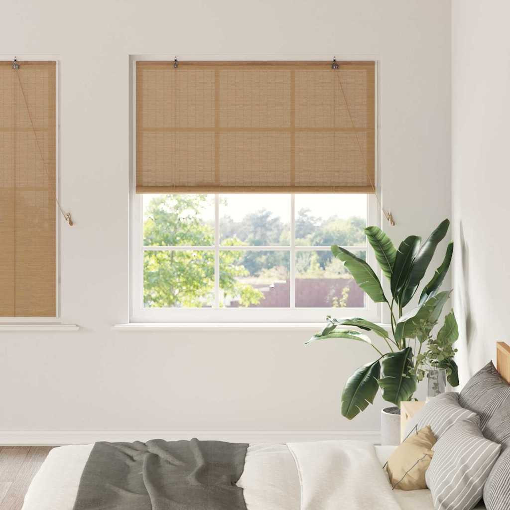 vidaXL Rollo Braun 140 x 160 cm Bambus