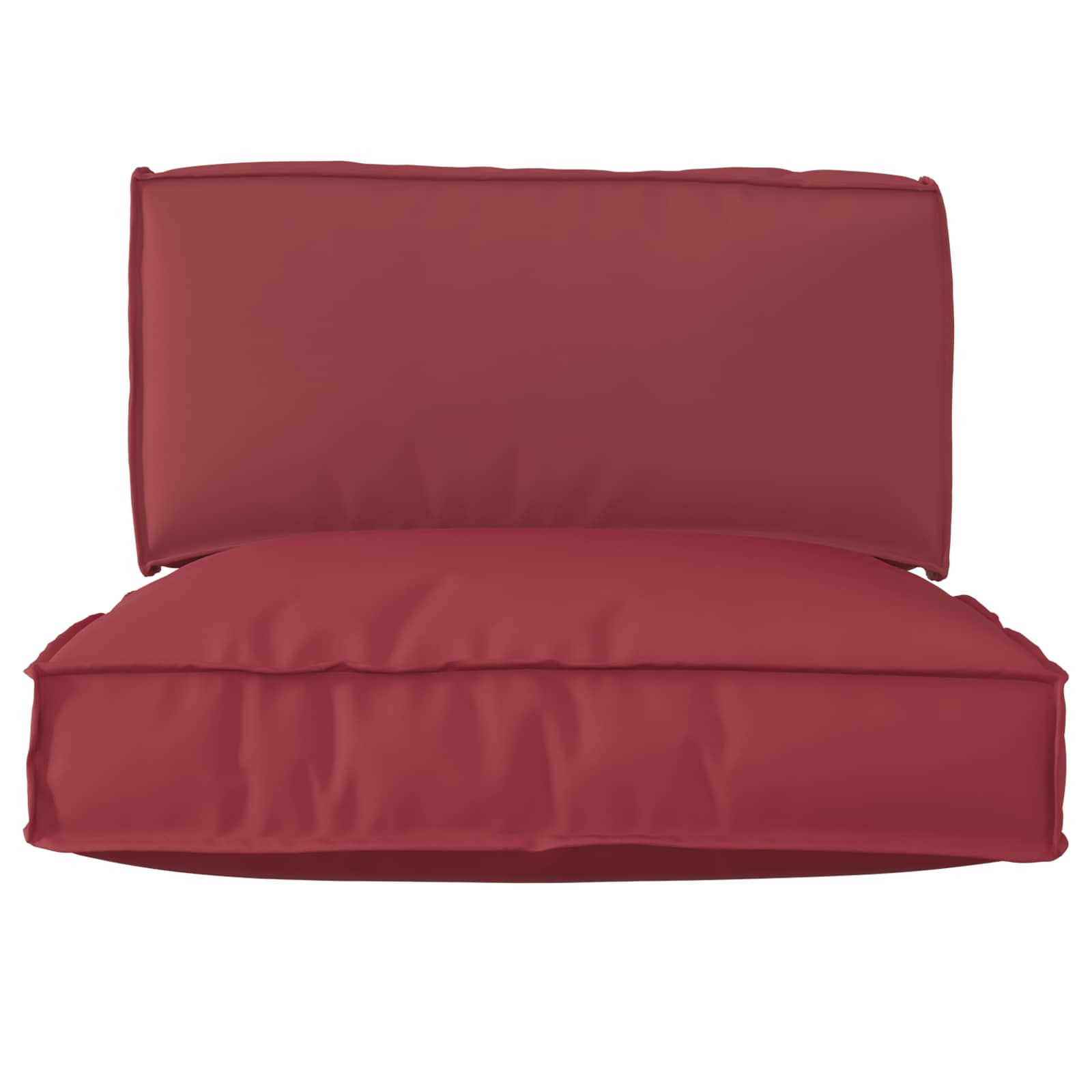 vidaXL Palettenkissenset 2 pcs Weinrot Oxford-Stoff