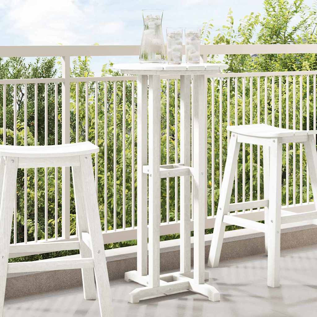 vidaXL Bartisch Weiß 55 x 55 x 107 cm Polyethylen