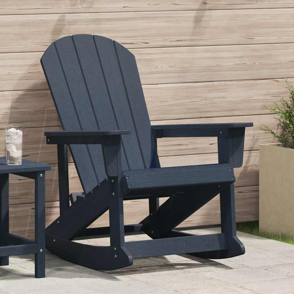 vidaXL Adirondack-Schaukelstuhl Marineblau 92 x 73,5 x 92 cm HDPE