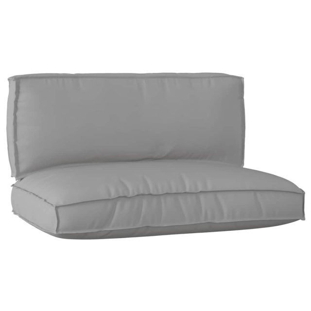 vidaXL Palettenkissenset 2 pcs Grau Oxford-Stoff