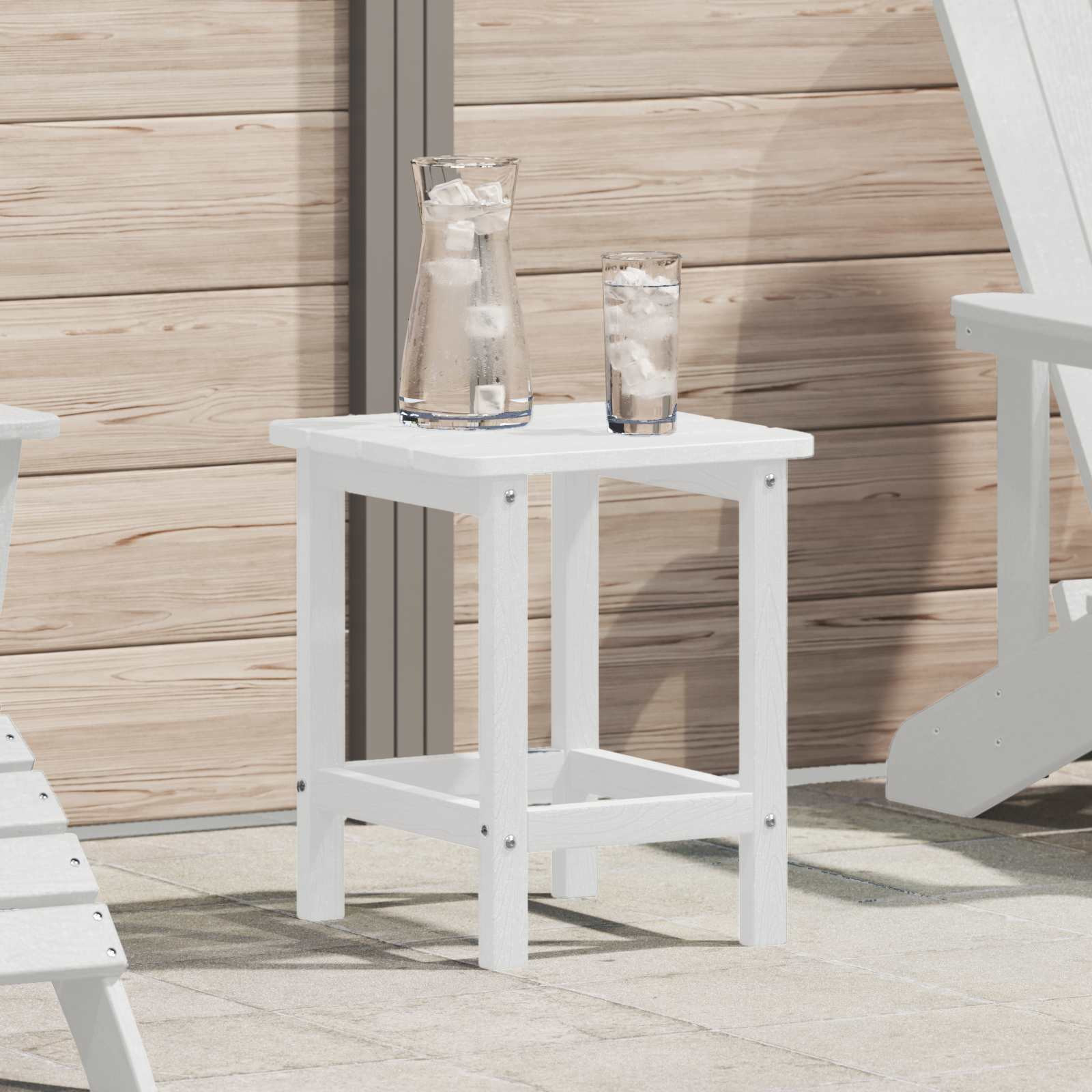 vidaXL Beistelltisch Weiß 38 x 38 x 46 cm Polyethylen