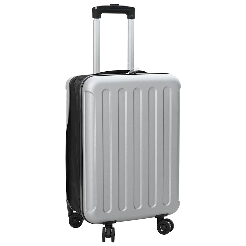 vidaXL Koffer mit Schloss Silber 34 x 23 x 55,5 cm ABS Kunststoff
