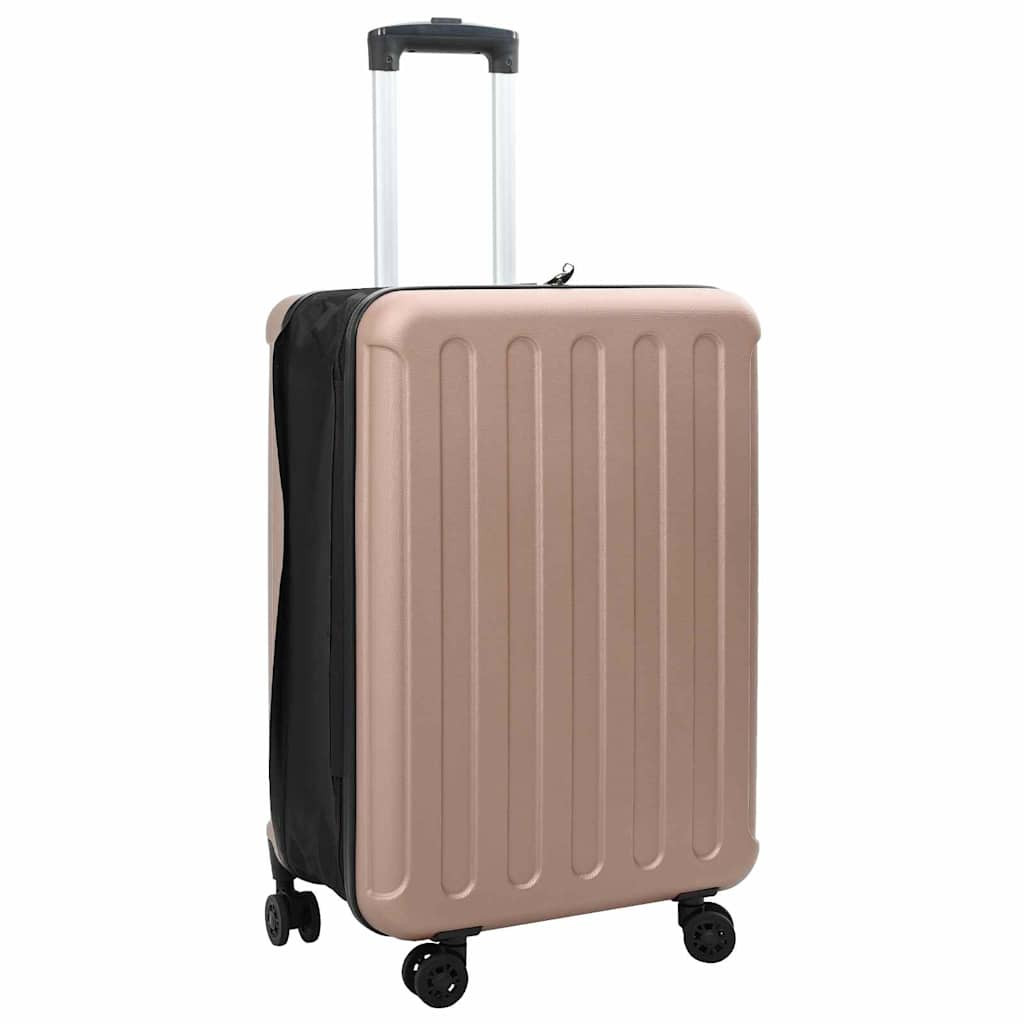 vidaXL Koffer mit Schloss Roségold 43 x 27 x 66 cm ABS Kunststoff