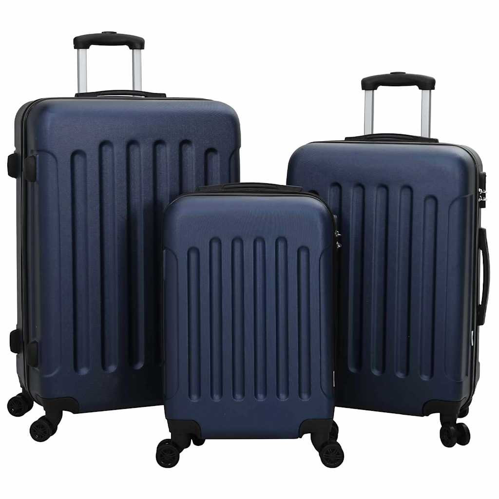 vidaXL Koffer 3 pcs Dunkelblau 50 x 31 x 78 cm ABS Kunststoff