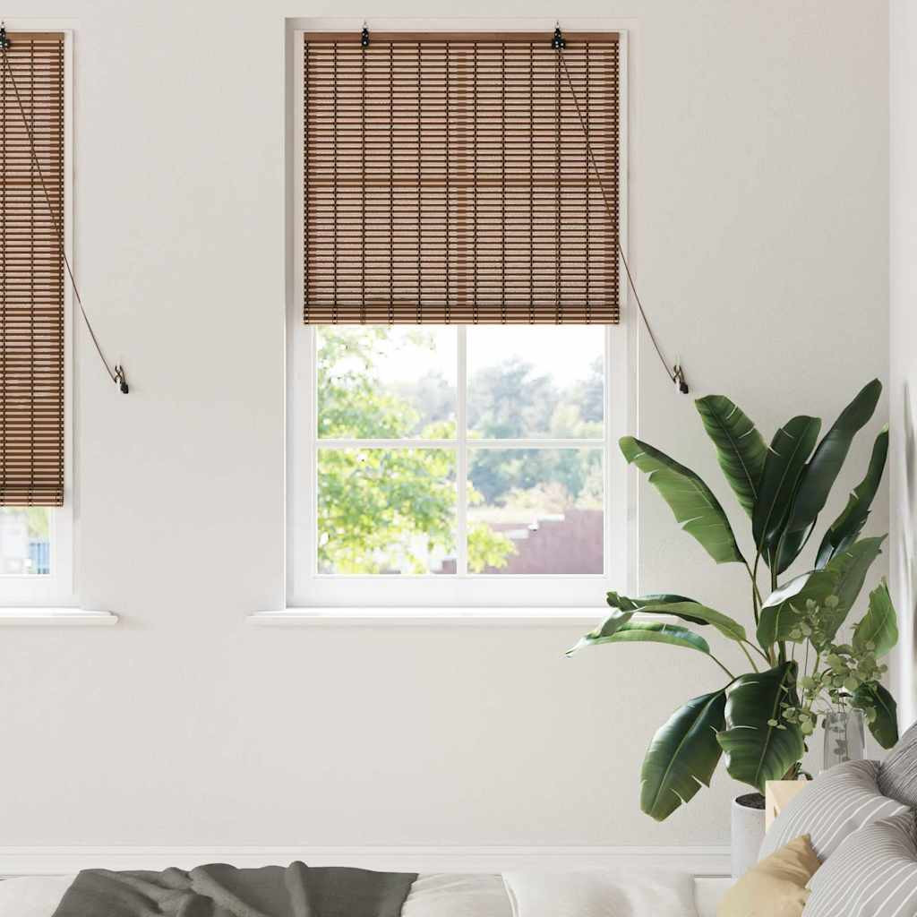 vidaXL Rollo Braun 90 x 220 cm Bambus