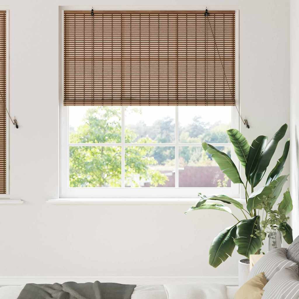 vidaXL Rollo Braun 140 x 160 cm Bambus