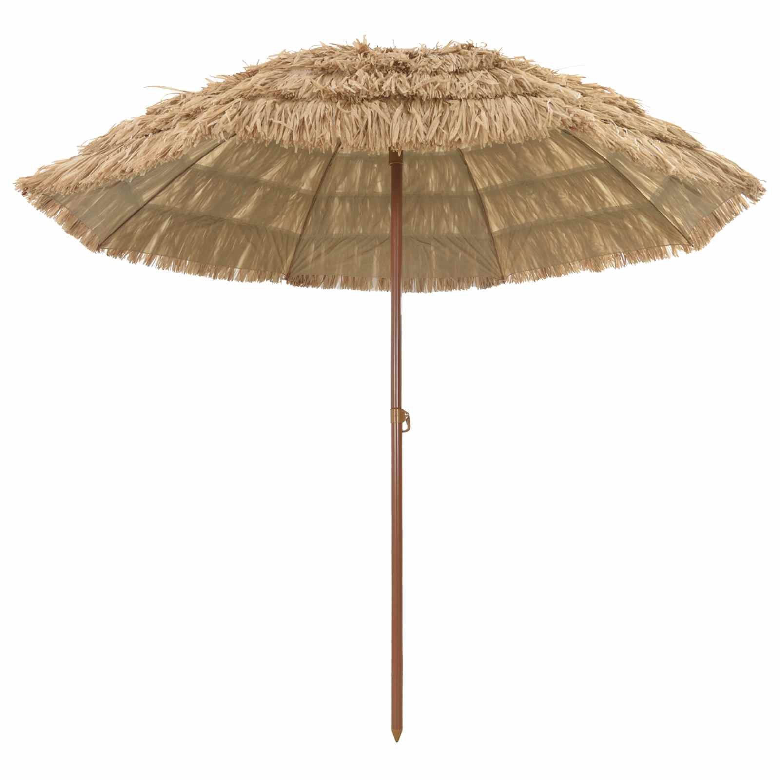 vidaXL Strandparasol Natur 255 x 255 x 255 cm Polyester und Stahl