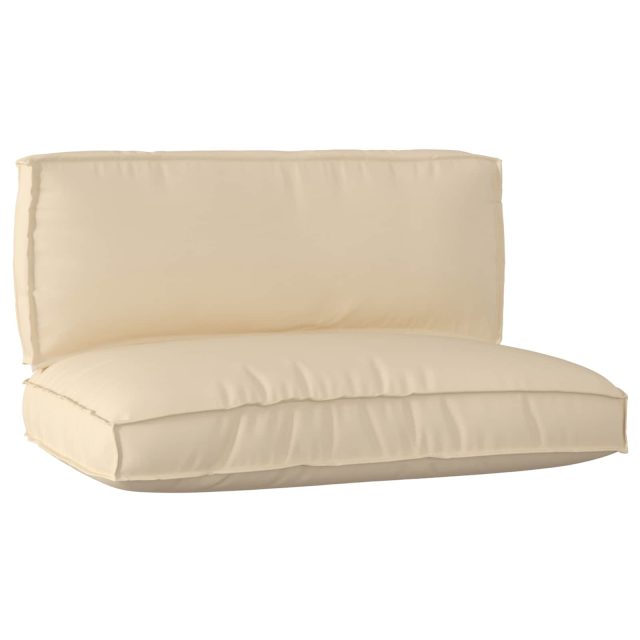 vidaXL Palettenkissenset 2 pcs Beige Oxford-Stoff