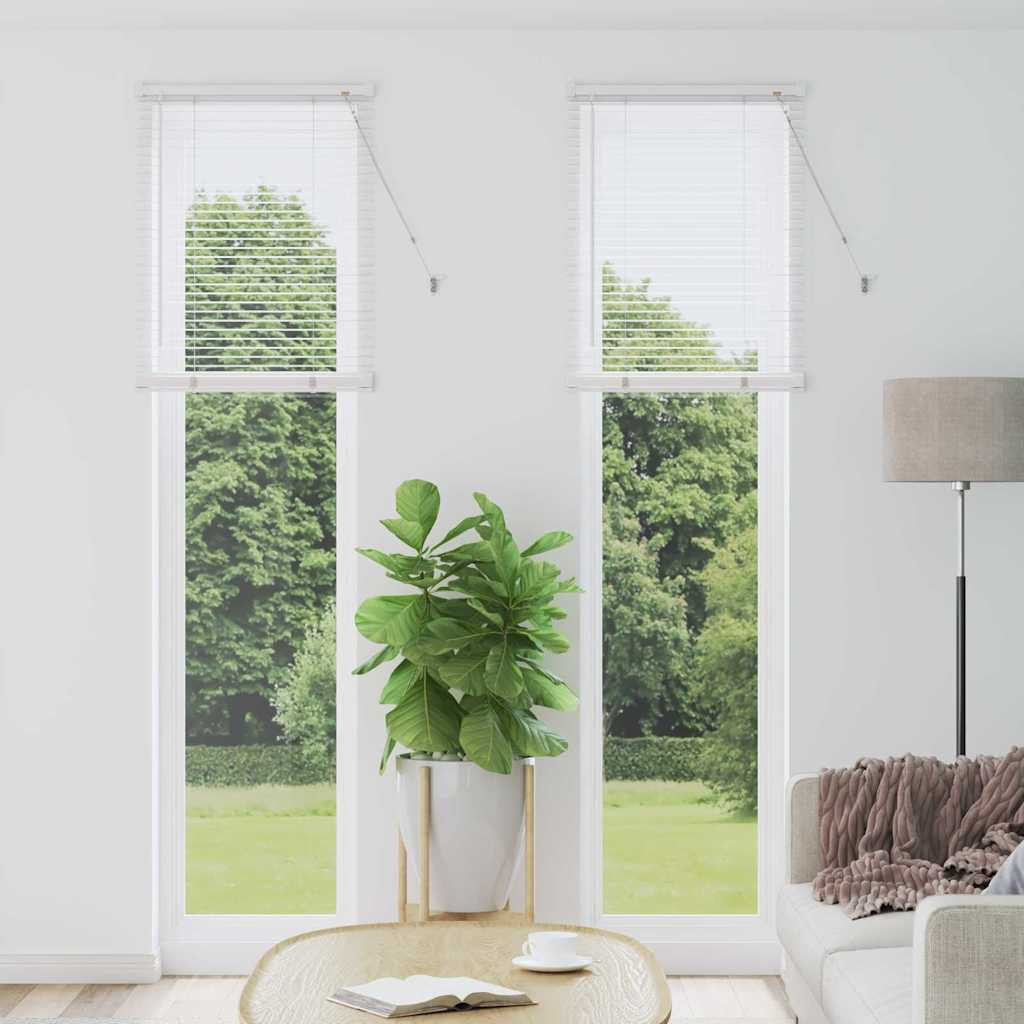 vidaXL Balkenjalousien Weiß 220 x 65 cm Aluminium