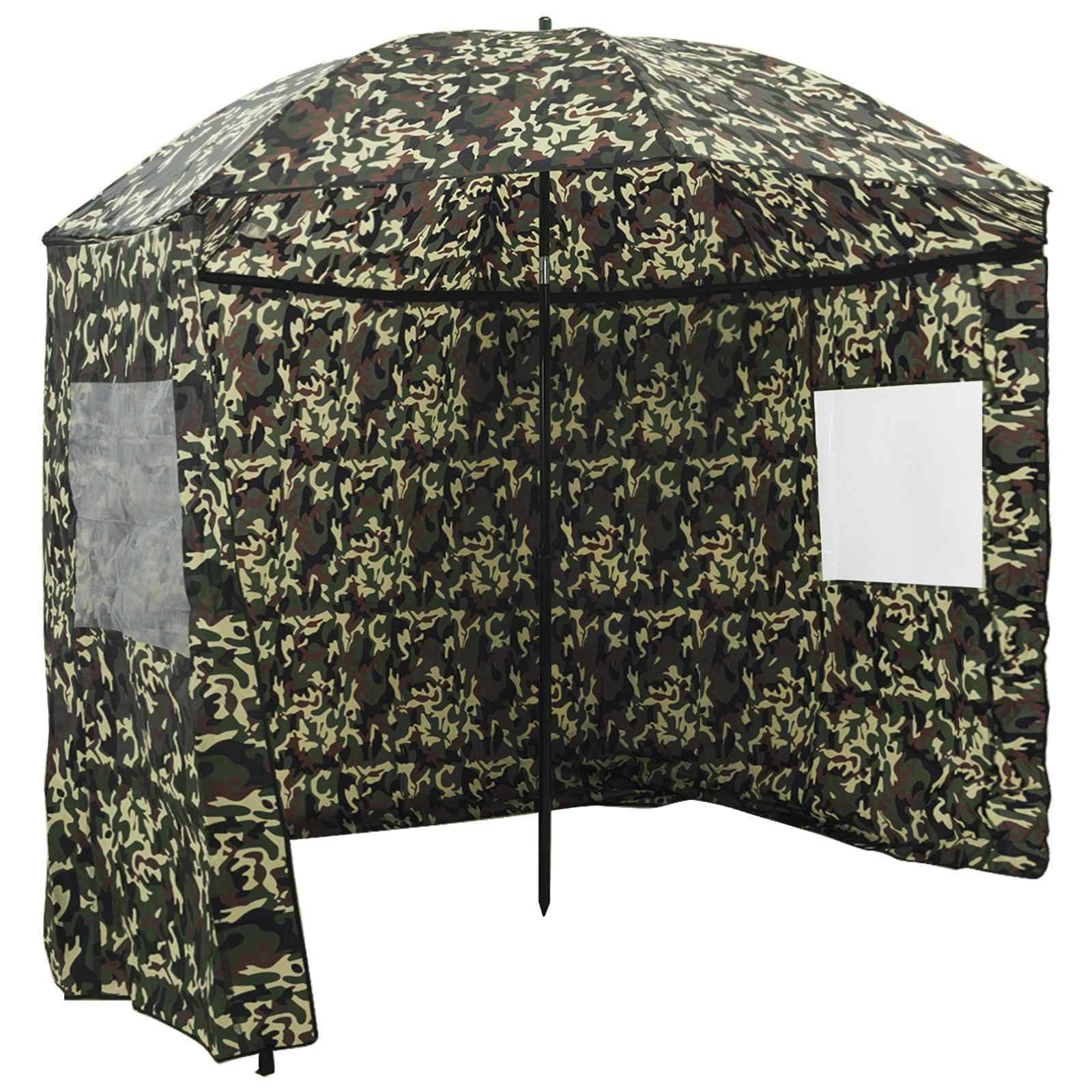 vidaXL Angel-Regenschirm Tarnung 220 x 185 cm Oxford-Polyester