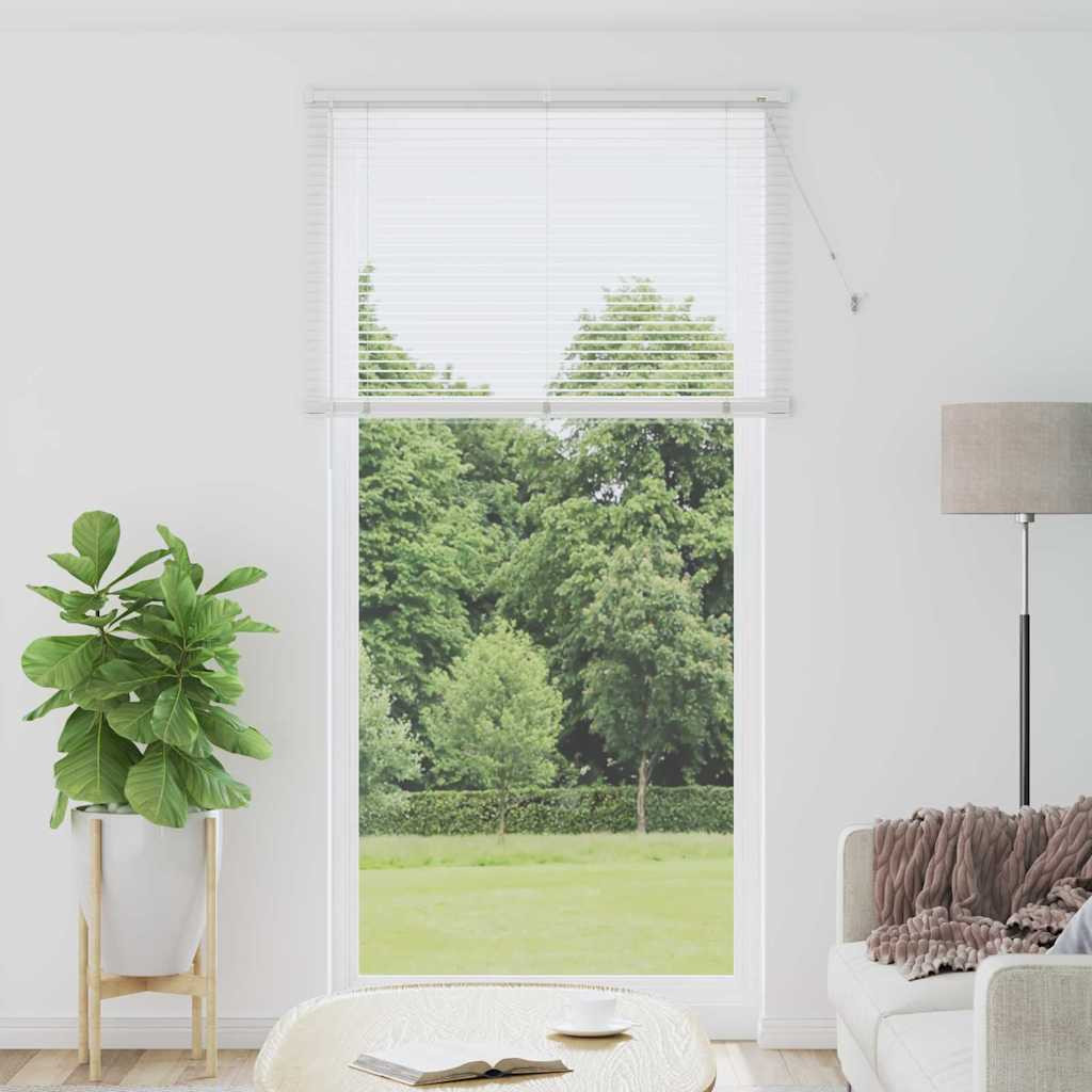 vidaXL Balkenjalousien Weiß 220 x 115 cm Aluminium