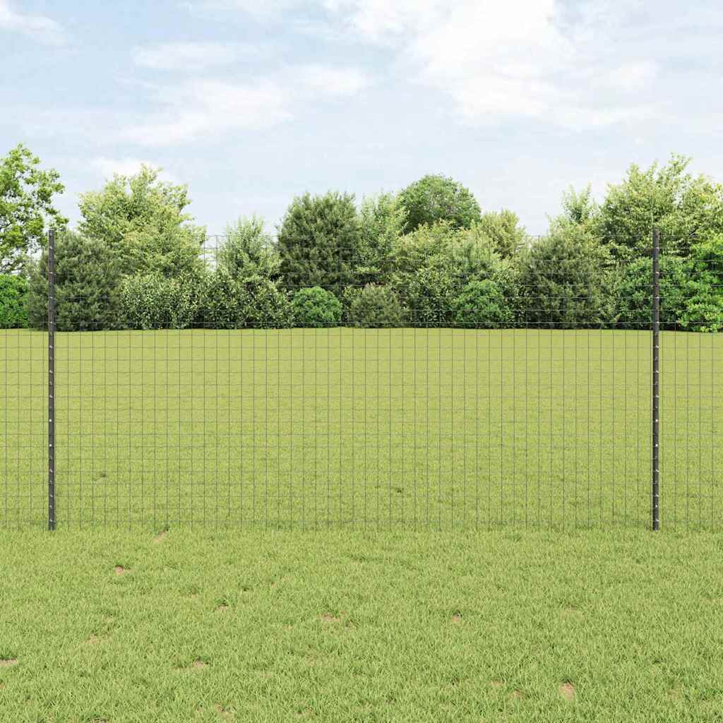 vidaXL Eingebetteter Zaunpfosten 5 stk. Grau 160 cm