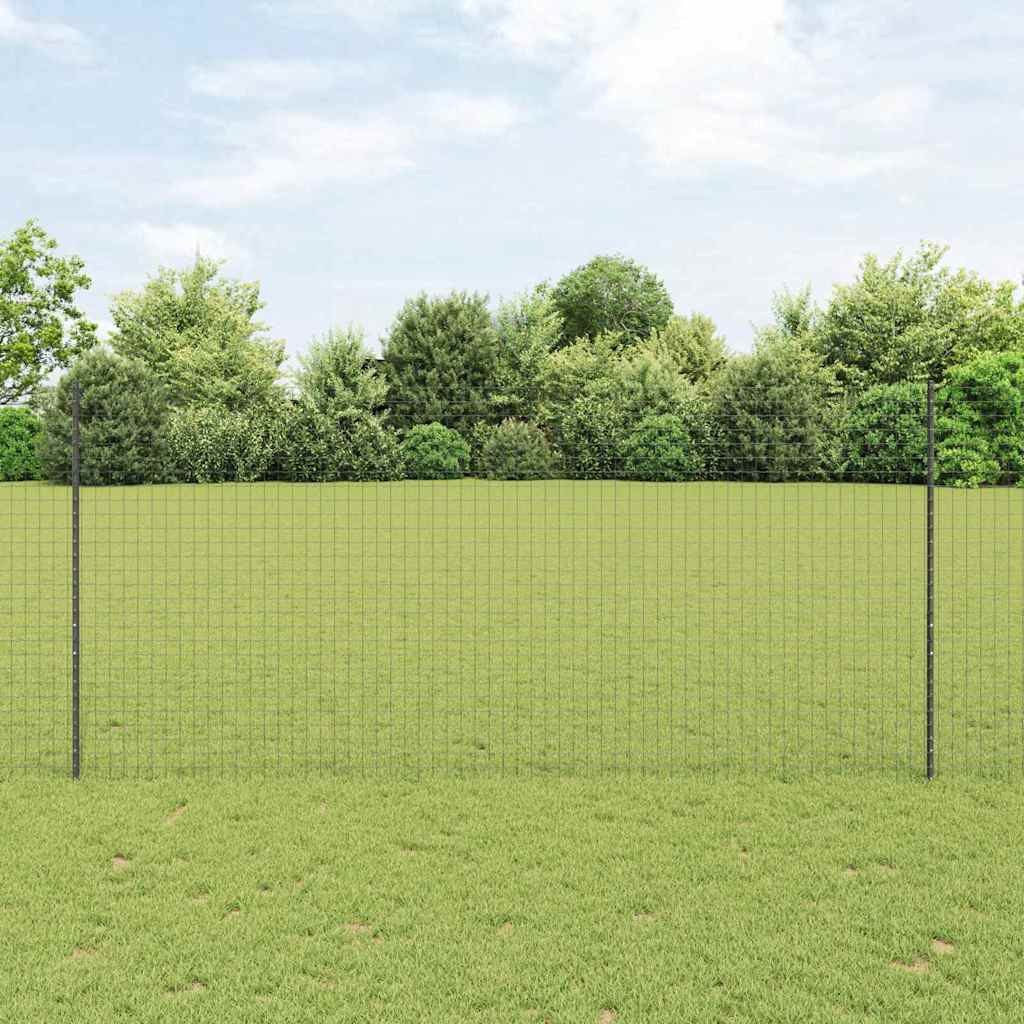 vidaXL Eingebetteter Zaunpfosten 11 stk. Grau 180 cm