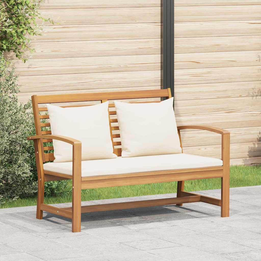vidaXL Bank Braun und Creme 110 x 66 x 76 cm Massivholz Teak