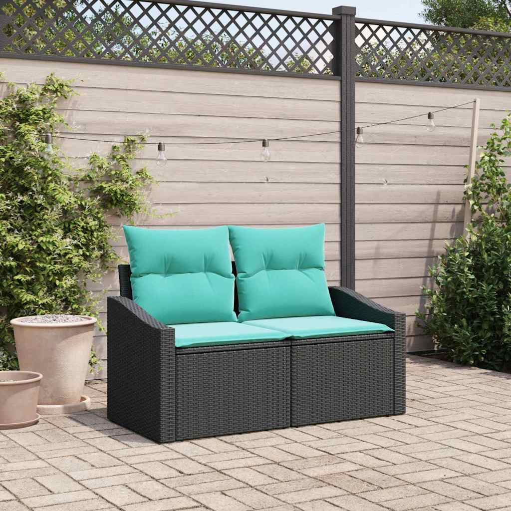 vidaXL Gartensofa Grau 123 x 62 x 69cm Poly-Rattan