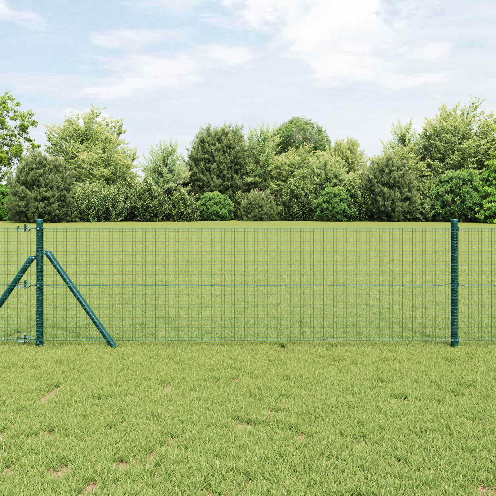 vidaXL Geschweißter Drahtzaun 1000 x 60 cm Grün