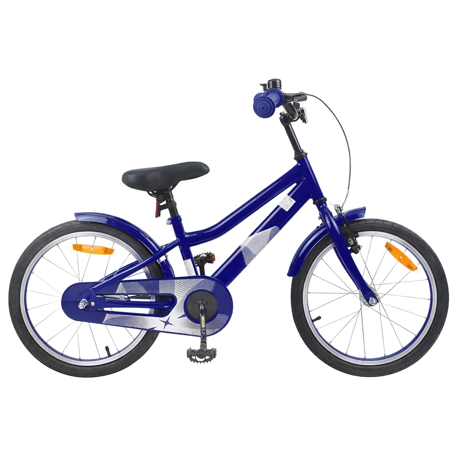 vidaXL Kinderfahrrad 18 Zoll für 5-7 Jahre alt Dunkelblau