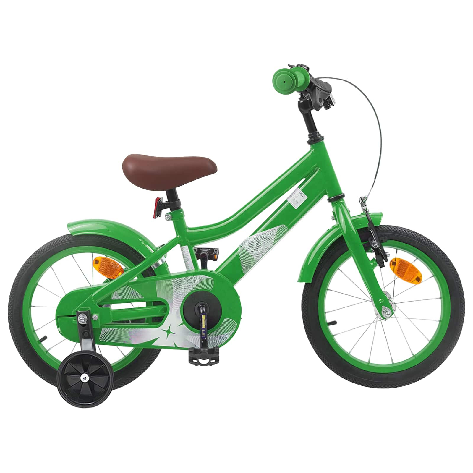 vidaXL Kinderfahrrad 14 Zoll für 3-5 Jahre alt Grün