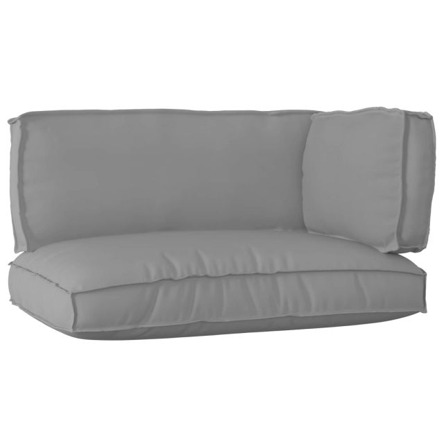 vidaXL Palettenkissenset 3 pcs Grau Oxford-Stoff