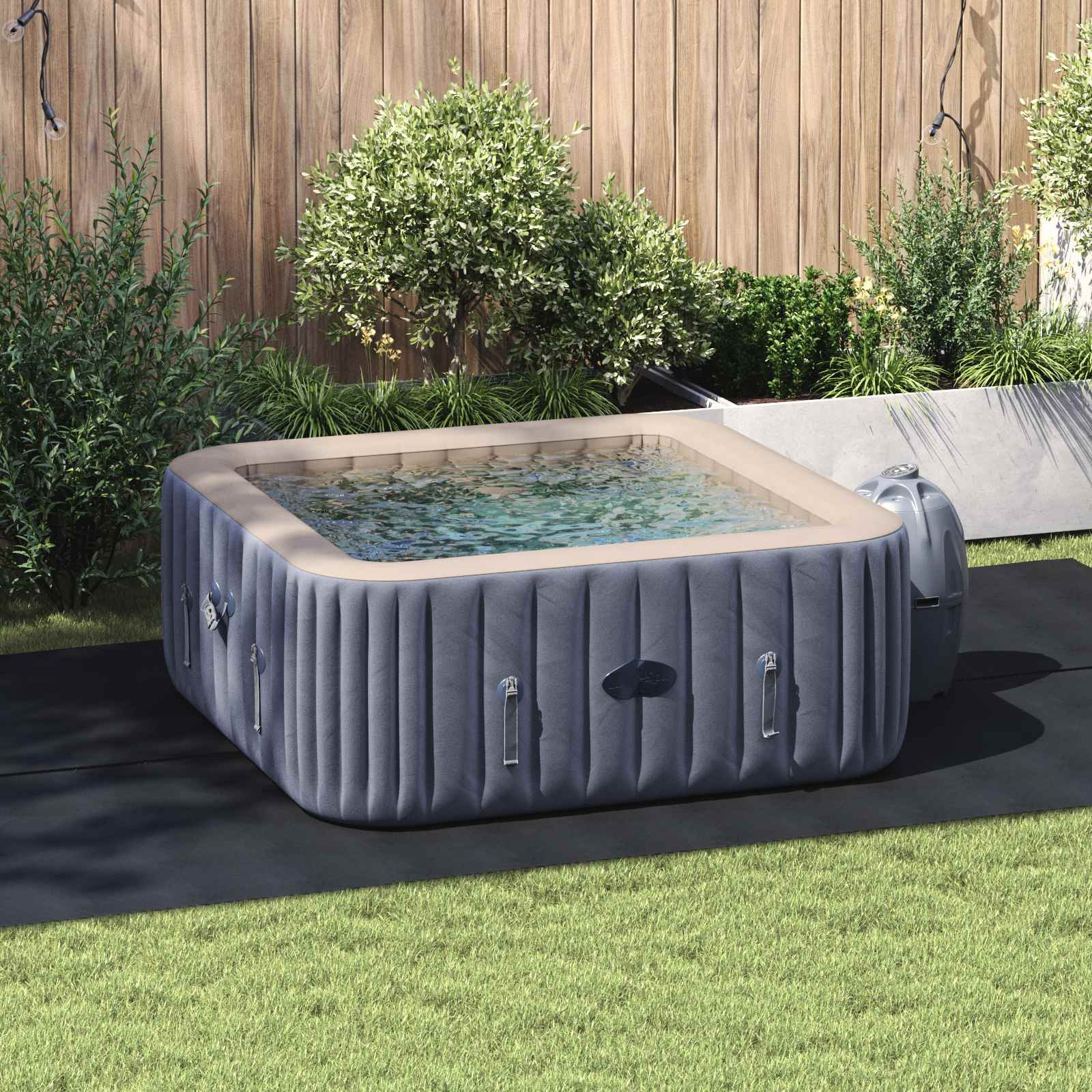 vidaXL Bodenfolie für Pools Schwarz 420 x 220 x 0,1 cm Vliesstoff