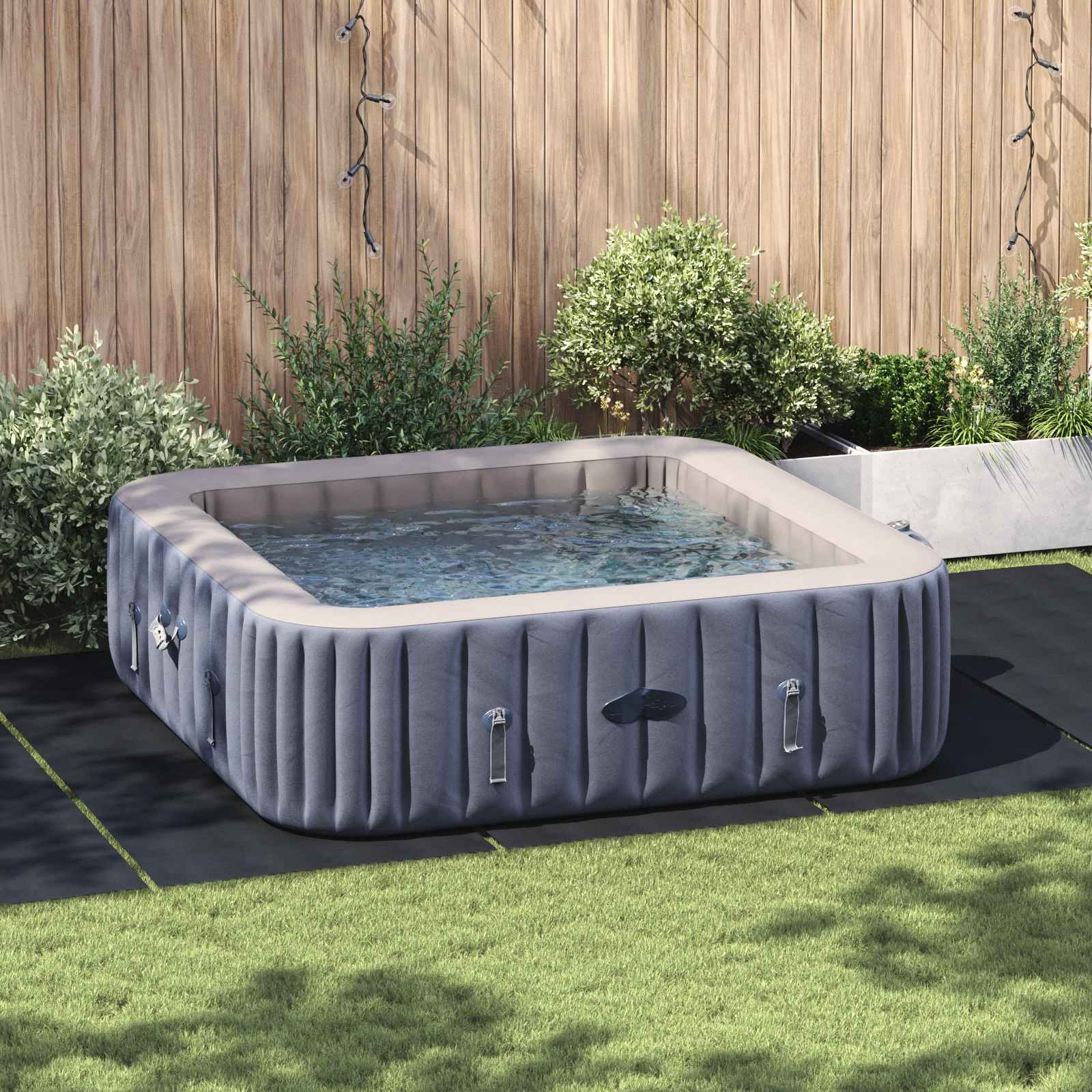 vidaXL Bodenfolie für Pools Schwarz 550 x 280 x 0,1 cm Vliesstoff