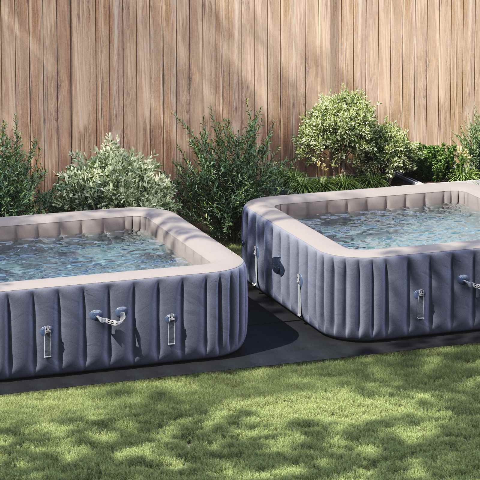 vidaXL Bodenfolie für Pools Schwarz 640 x 321 x 0,1 cm Vliesstoff