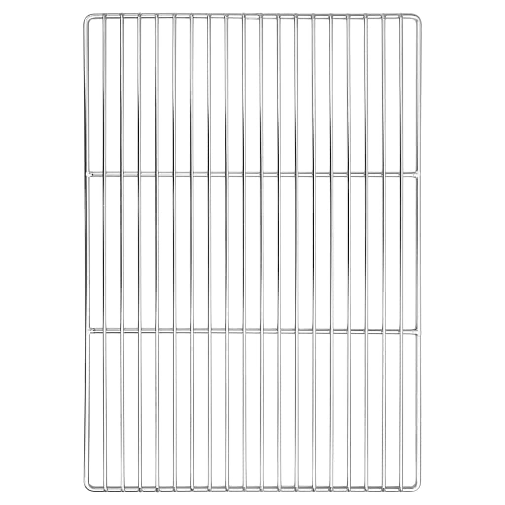 vidaXL Grillrost Silber 50 x 35 cm Edelstahl
