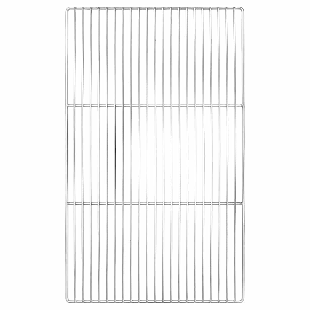vidaXL Grillrost Silber 67 x 40 cm Edelstahl