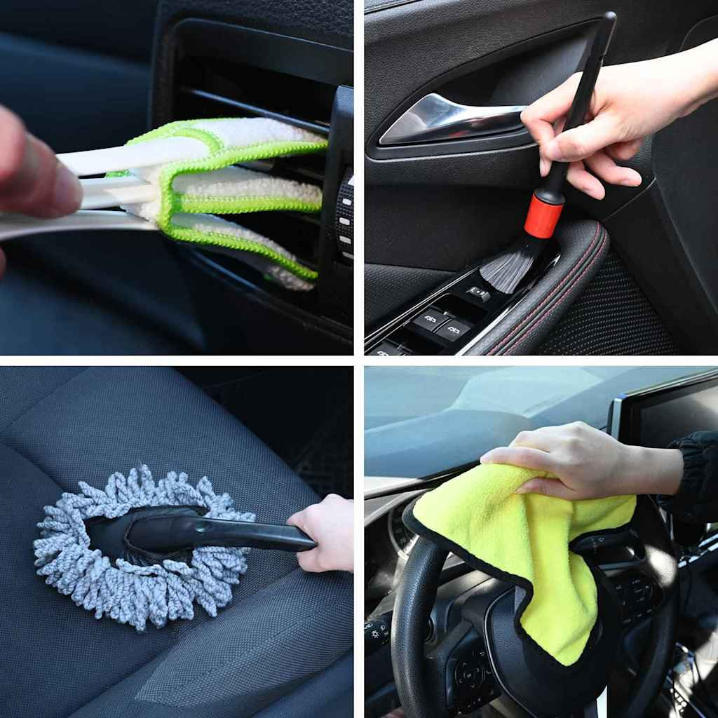 vidaXL Auto Bürsten Set Mehrfarbig Poly-Rattan