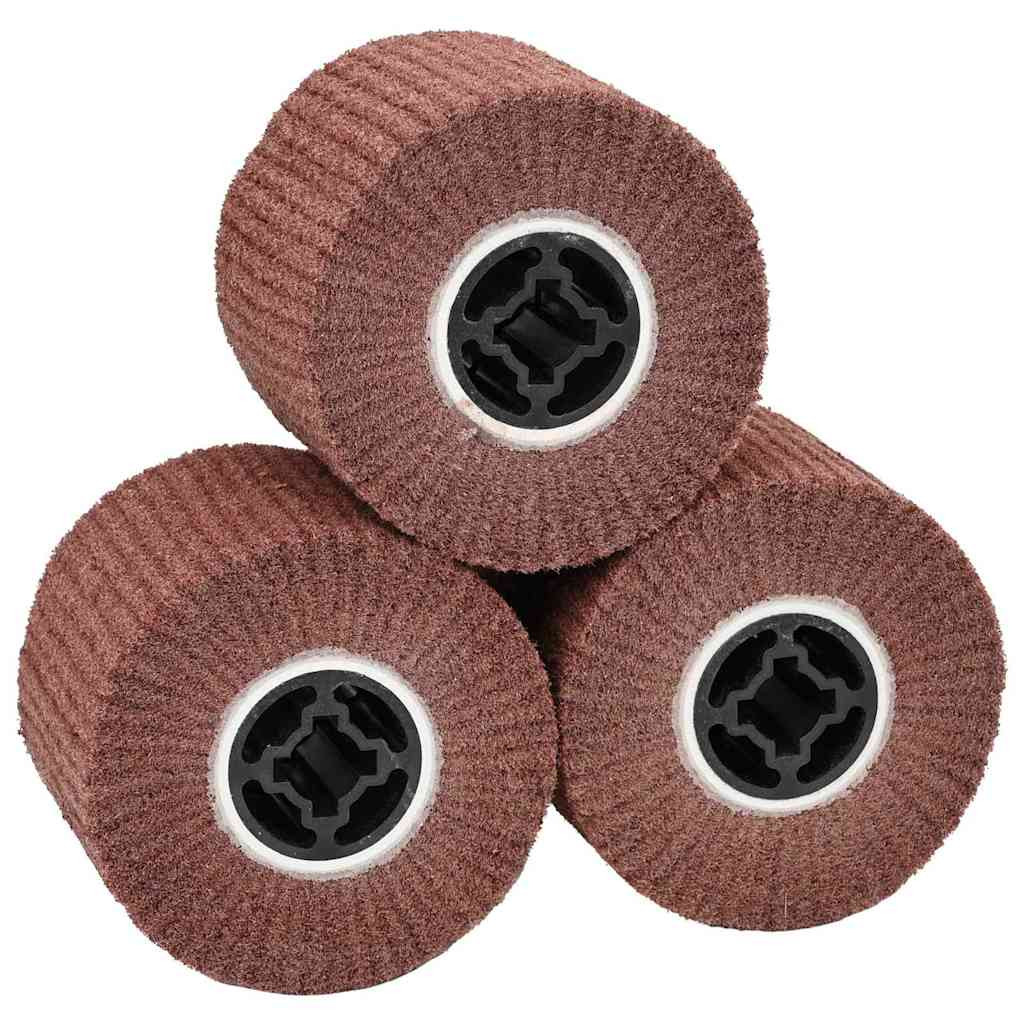 vidaXL Schleifrollen 3 pcs Braun 12 x 12 x 10 cm Synthetische Faser