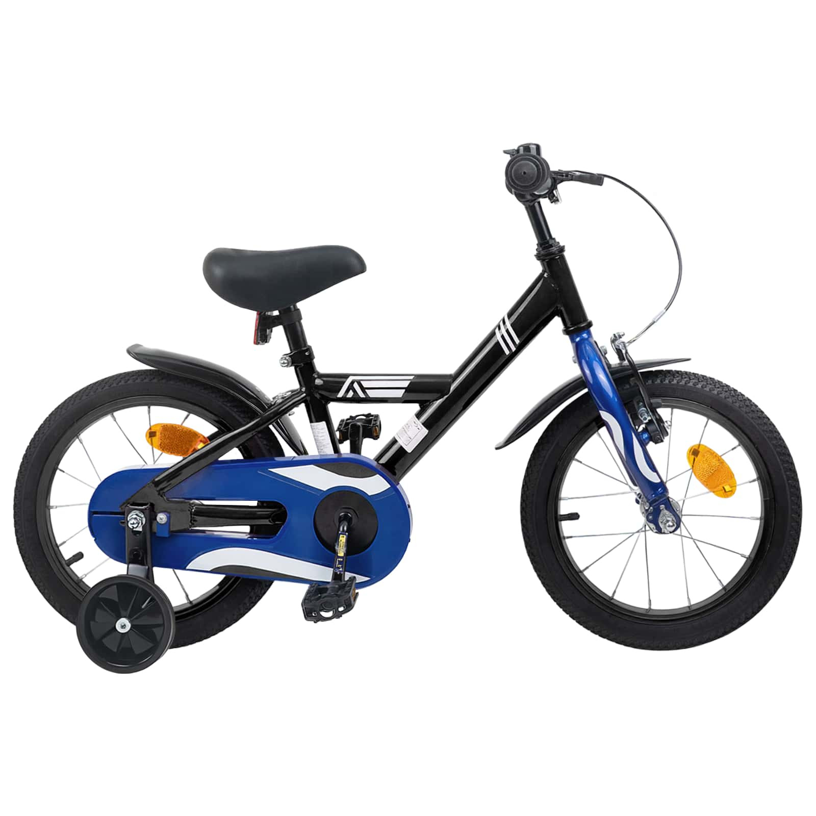 vidaXL Kinderfahrrad 14 Zoll für 3-5 Jahre alt Schwarz