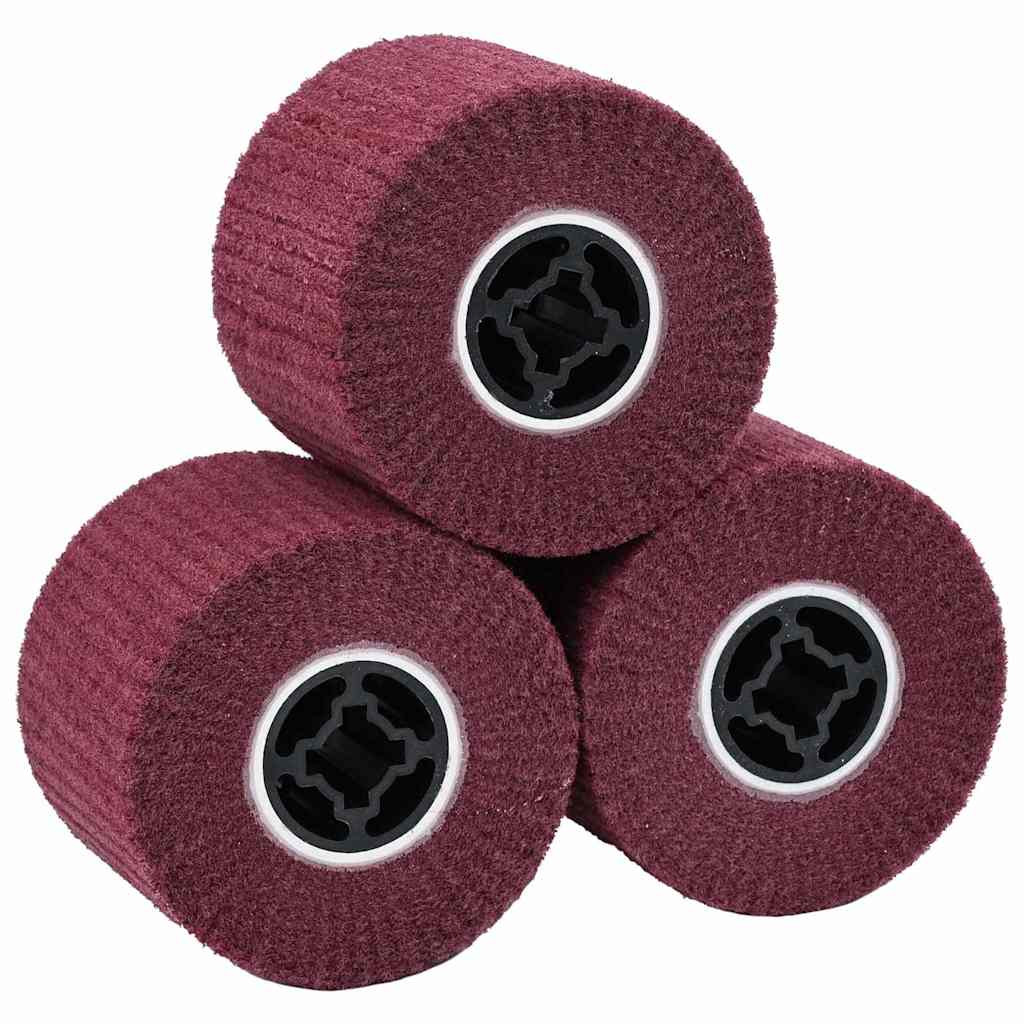 vidaXL Schleifrollen 3 pcs Rot 12 x 12 x 10 cm Synthetische Faser