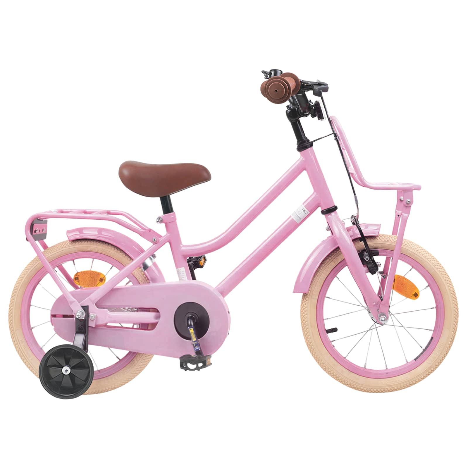 vidaXL Kinderfahrrad 14 Zoll für 3-5 Jahre alt Hellrosa