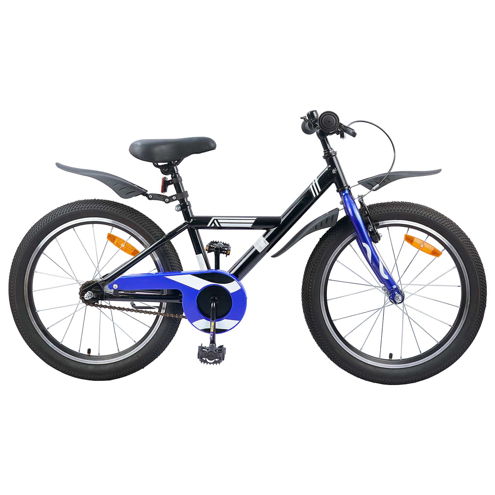vidaXL Kinderfahrrad 18 Zoll für 5-7 Jahre alt Schwarz