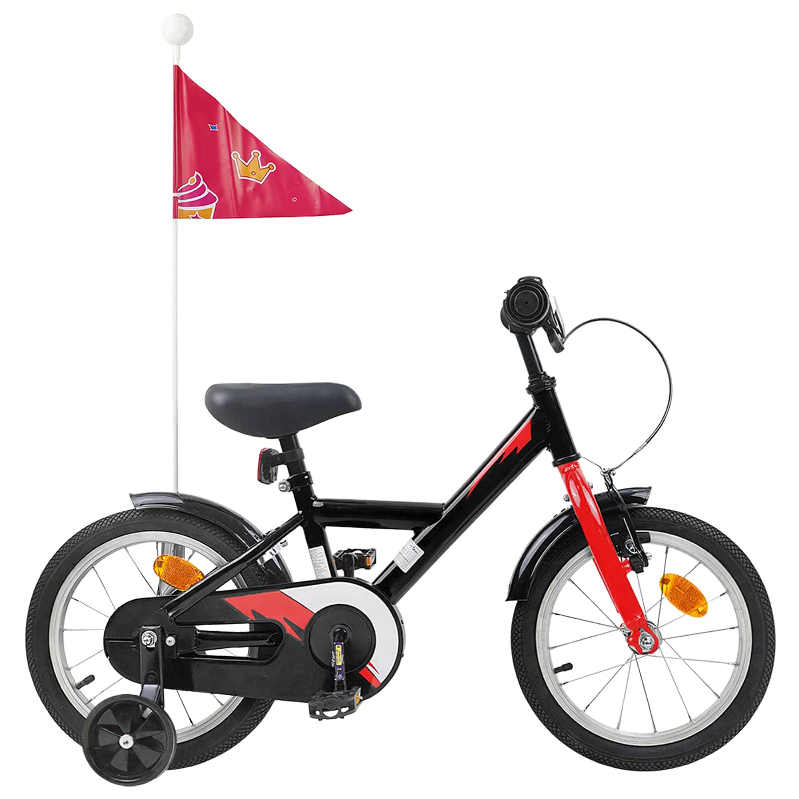 vidaXL Kinderfahrrad 12 Zoll für 2-4 Jahre alt Schwarz