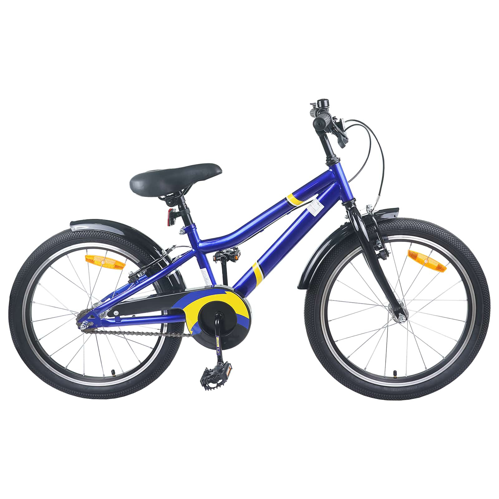 vidaXL Kinderfahrrad 20 Zoll für 6-11 Jahre alt Blau Schwarz