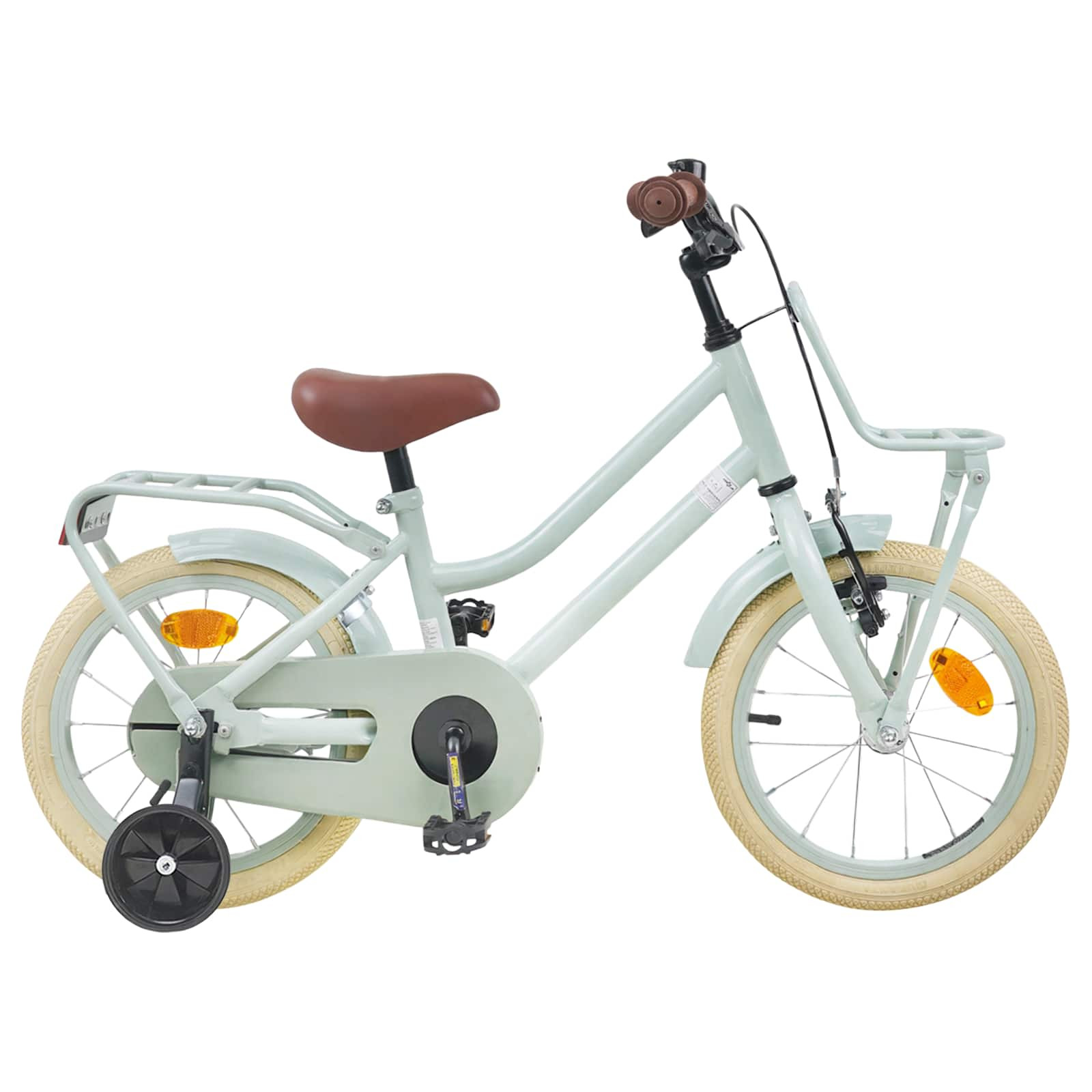 vidaXL Kinderfahrrad 14 Zoll für 3-5 Jahre alt Hellgrün