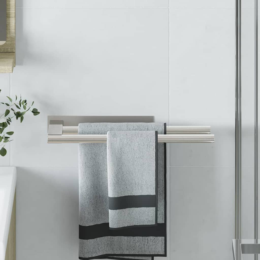 vidaXL Handtuchhalter Silber 40 x 9 x 4 cm Edelstahl