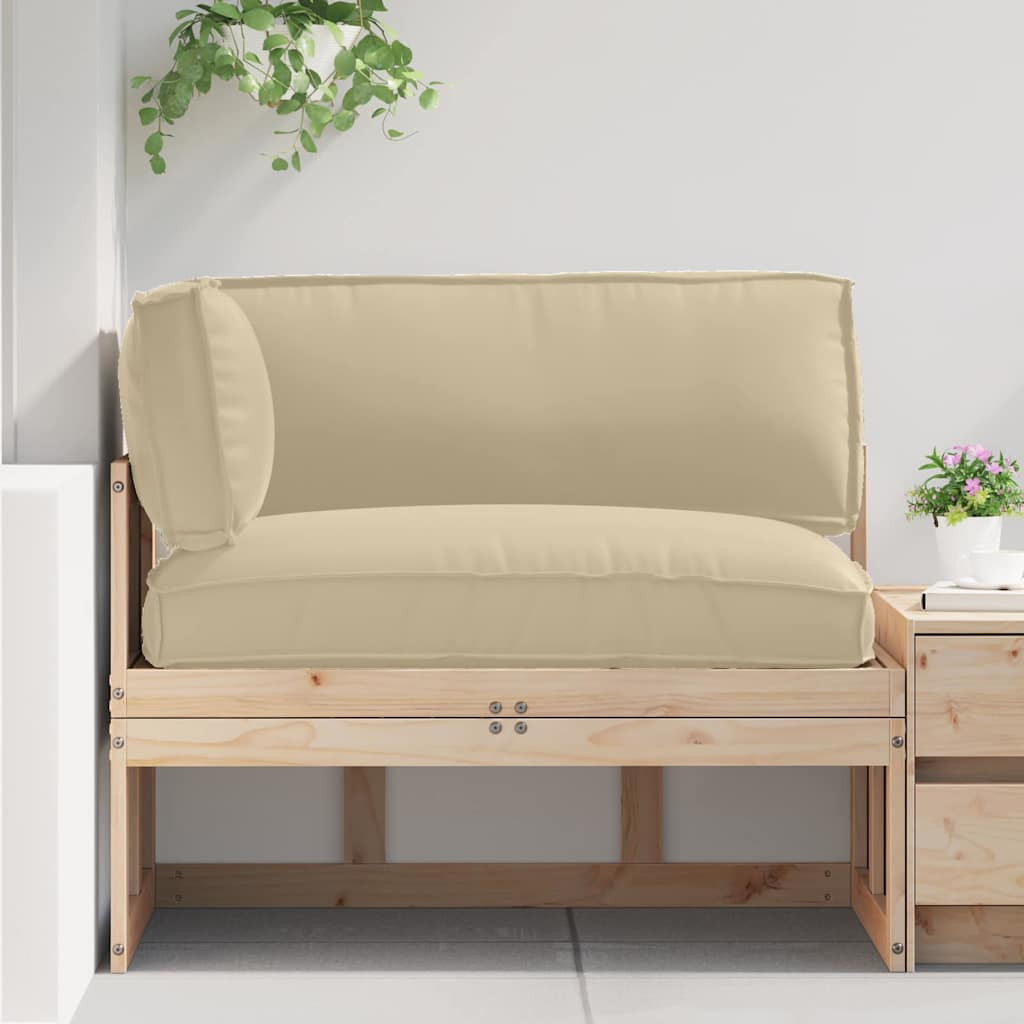 vidaXL Palettenkissenset 3 pcs Beige Oxford-Stoff