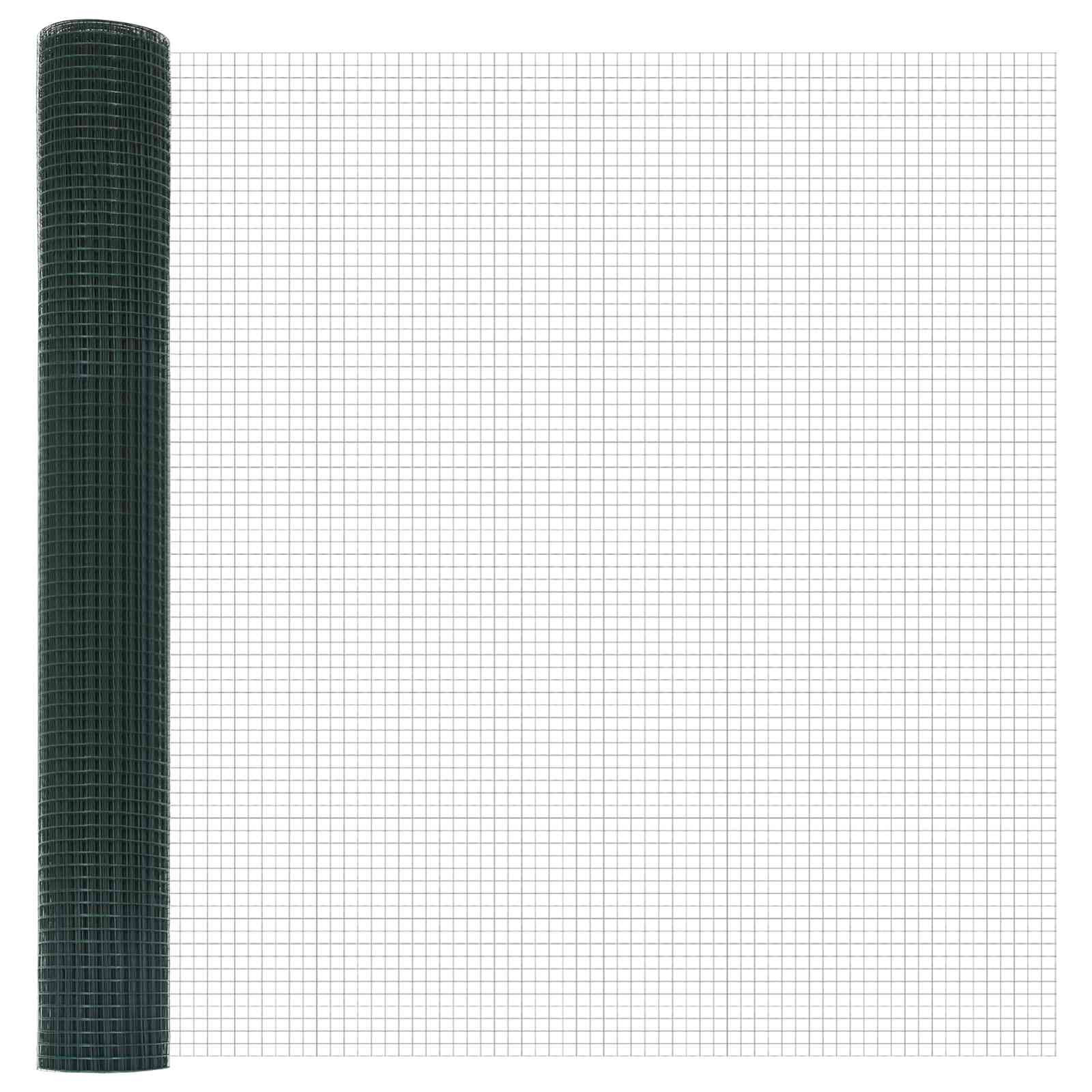 vidaXL Geschweißter Drahtzaun 2500 x 120 cm Grün