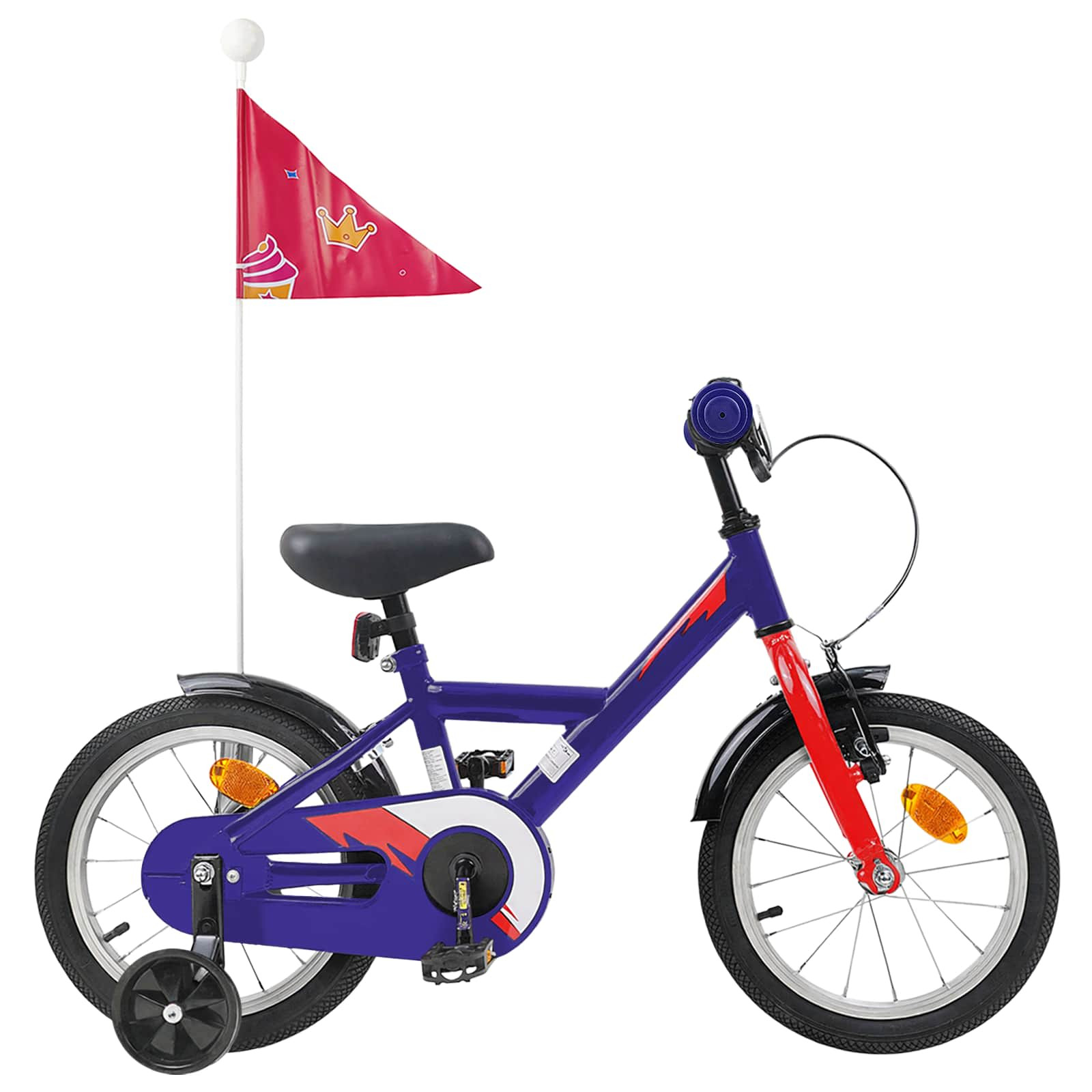 vidaXL Kinderfahrrad 14 Zoll für 3-5 Jahre alt Dunkelblau