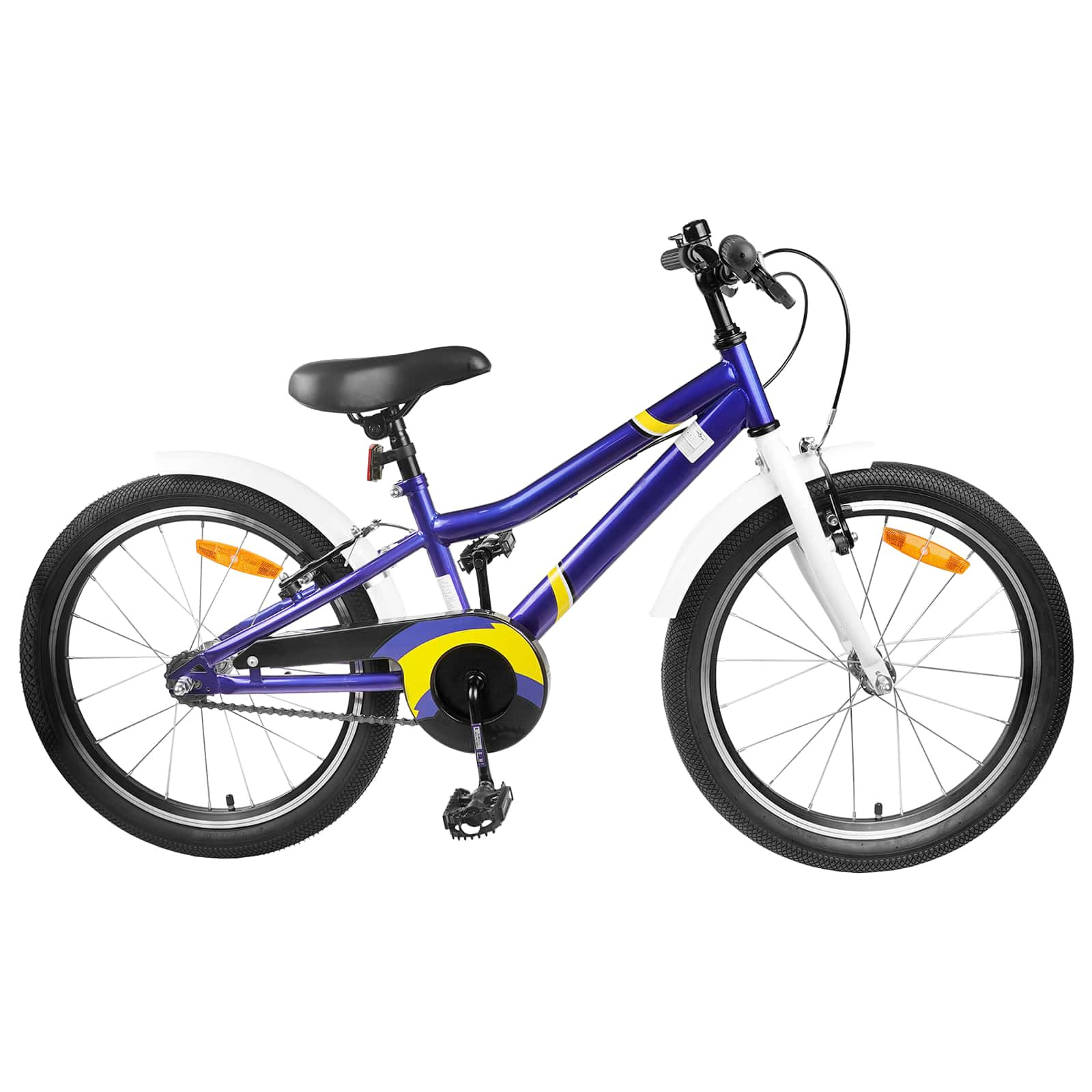vidaXL Kinderfahrrad 22 Zoll für 7-12 Jahre alt Blau Weiß