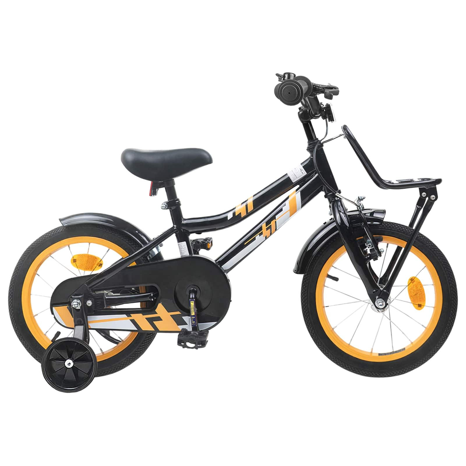 vidaXL Kinderfahrrad 14 Zoll für 3-5 Jahre alt Orange und Schwarz