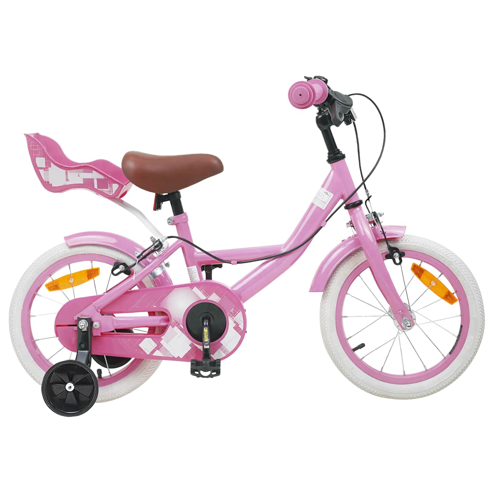 vidaXL Kinderfahrrad 14 Zoll für 3-5 Jahre alt Hellrosa