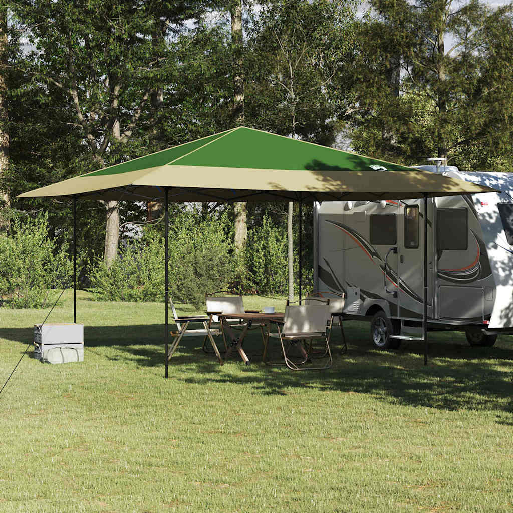 vidaXL Pavillon-Zelt Grün 395 x 395 x 251 cm Stoff
