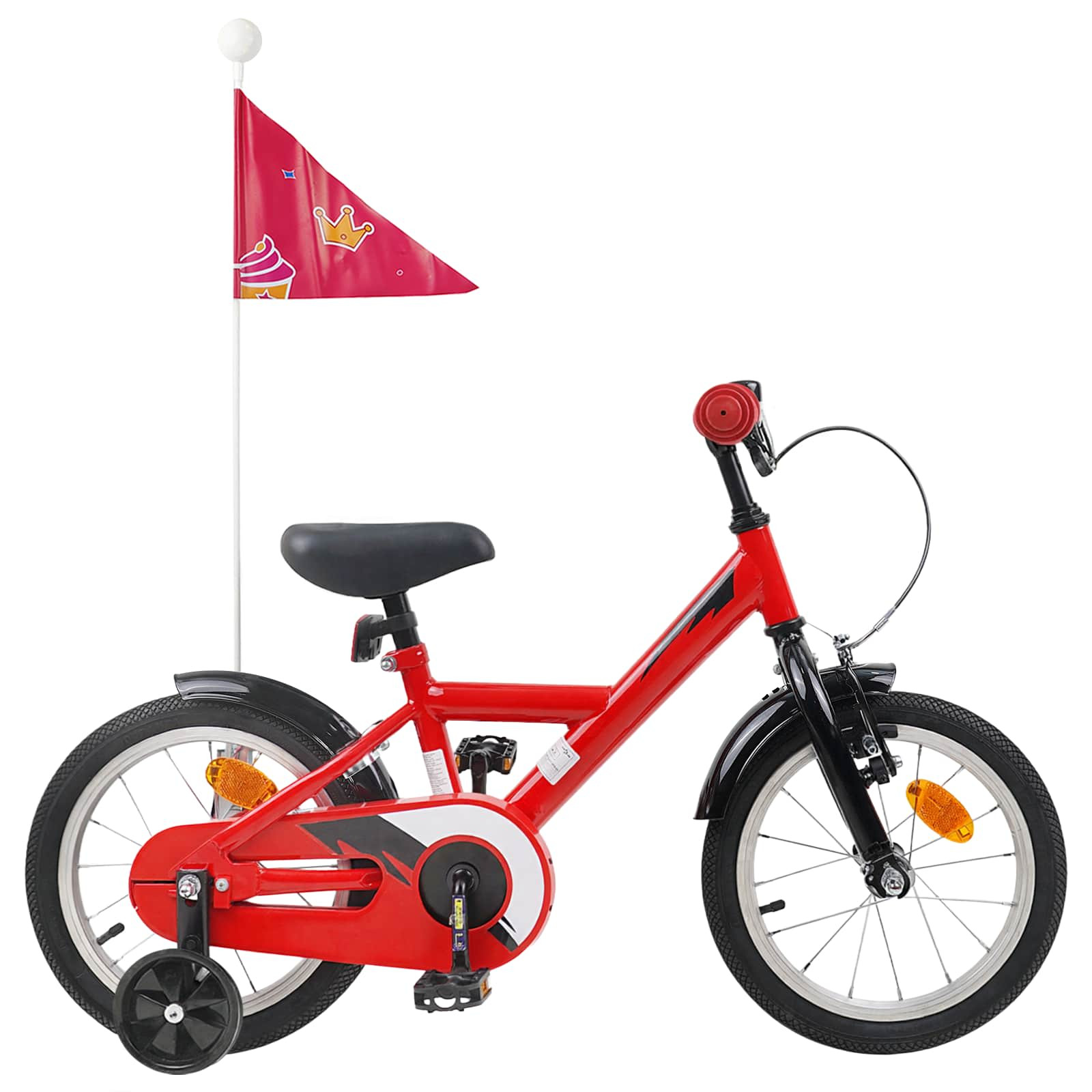 vidaXL Kinderfahrrad 16 Zoll für 4-6 Jahre alt Rot