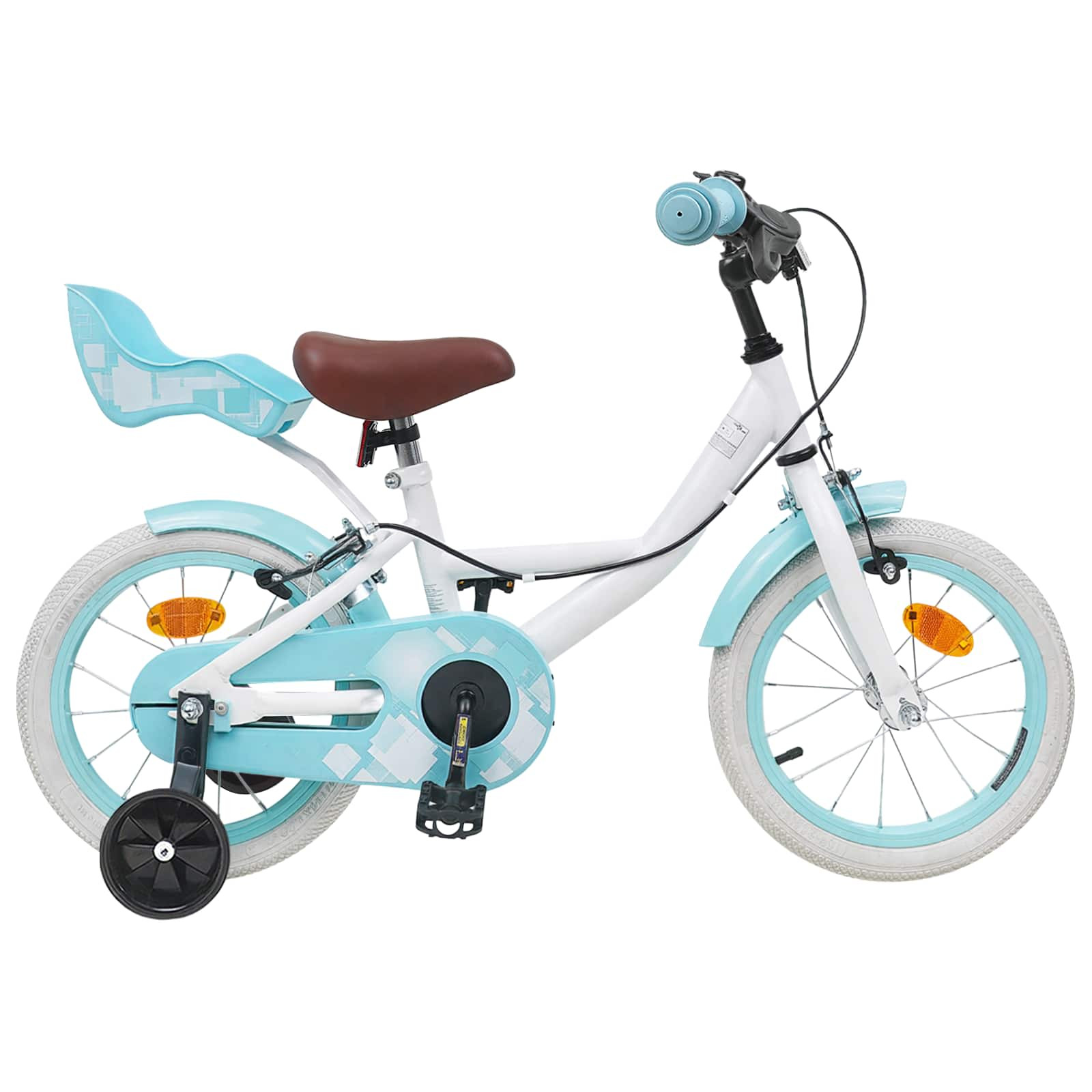 vidaXL Kinderfahrrad 12 Zoll für 2-4 Jahre alt Weiß