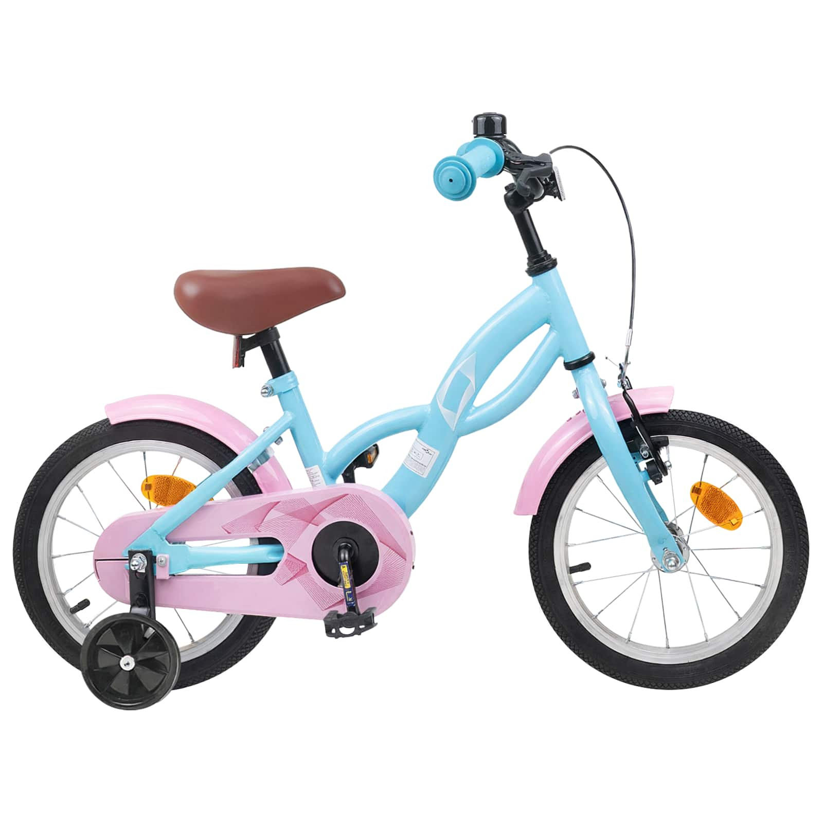 vidaXL Kinderfahrrad 16 Zoll für 4-6 Jahre alt Himmelblau